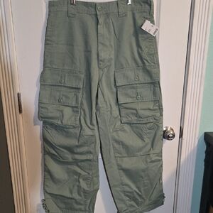 BDG Sage Green Wide Leg Cargo Pants